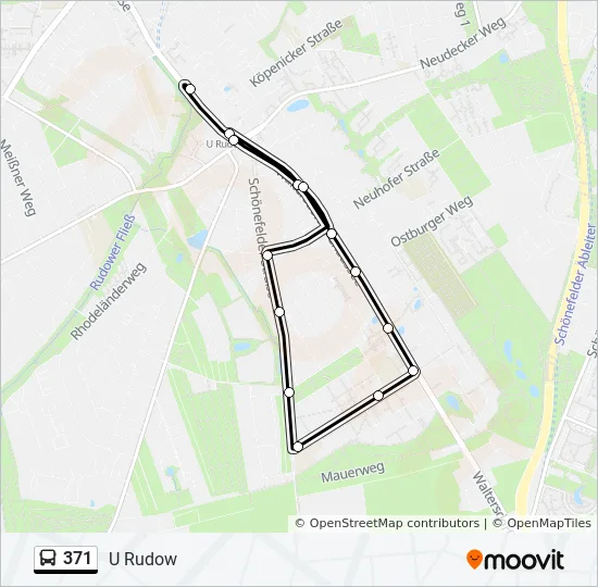 Автобус 371: карта маршрута