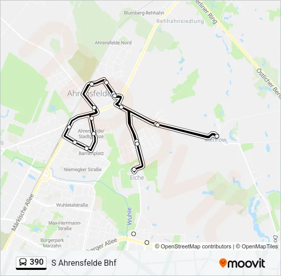 390 Bus Line Map
