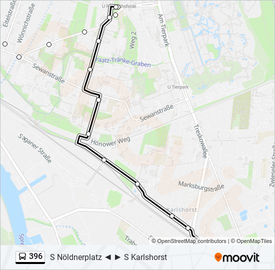 396 bus Line Map