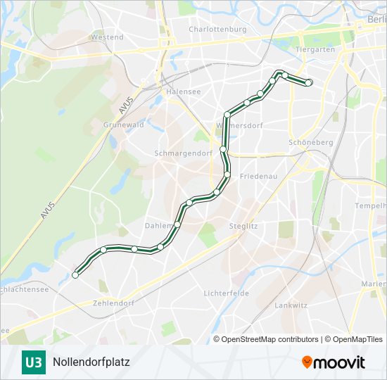 U3 Subway Line Map
