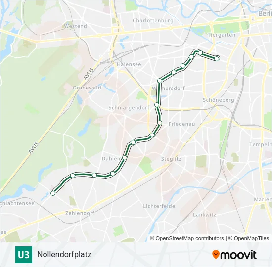 Метро U3: карта маршрута