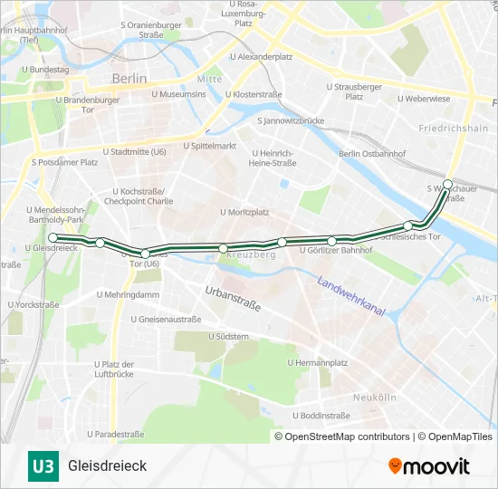 U3 Subway Line Map