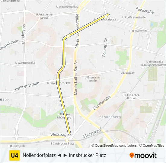 Метро U4: карта маршрута