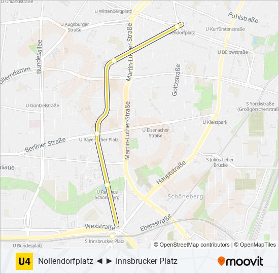 U-Bahnlinie U4 Karte
