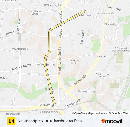 U4 subway Line Map