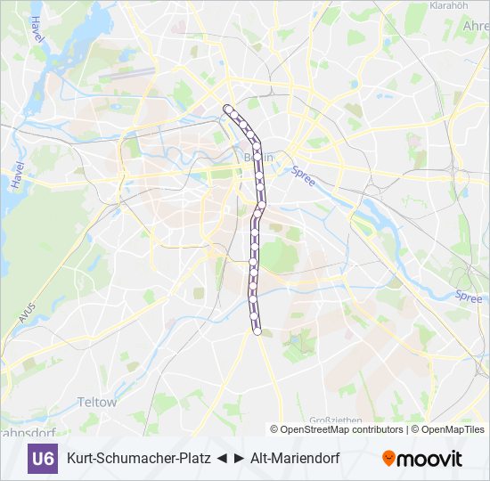 Метро U6: карта маршрута