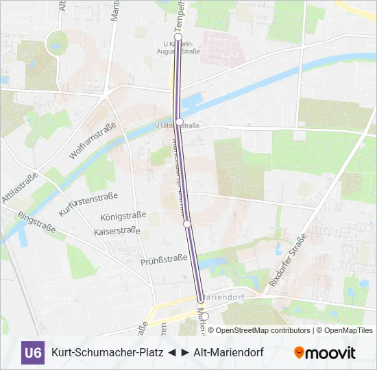 Метро U6: карта маршрута
