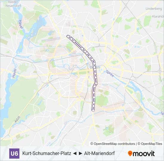 Метро U6: карта маршрута
