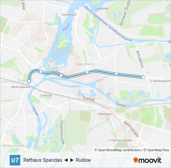 U7 Subway Line Map