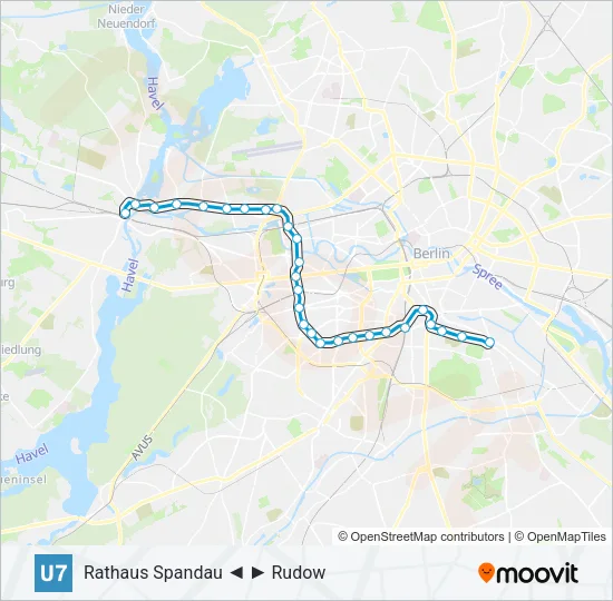 U7 Subway Line Map