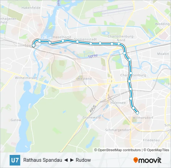 U7 Subway Line Map
