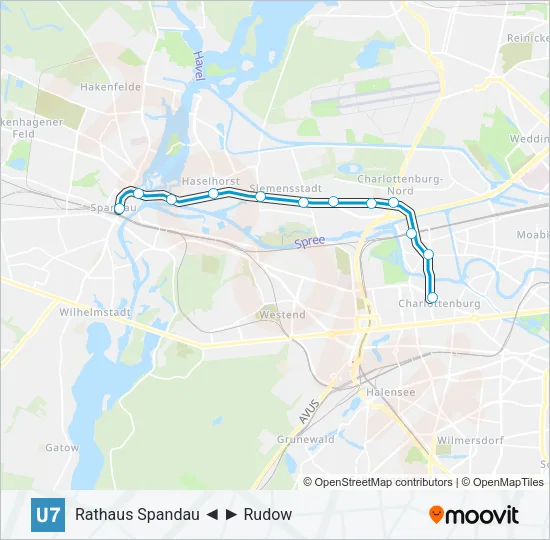U7 Subway Line Map