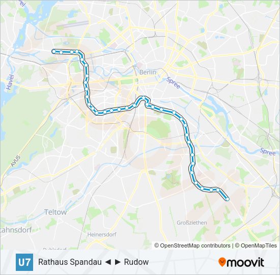 Метро U7: карта маршрута
