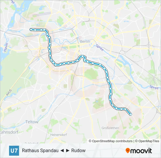 U7 Subway Line Map