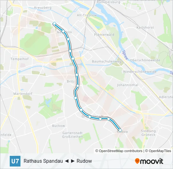 U7 Subway Line Map