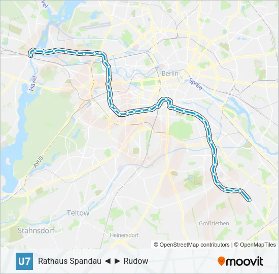 U7 Subway Line Map