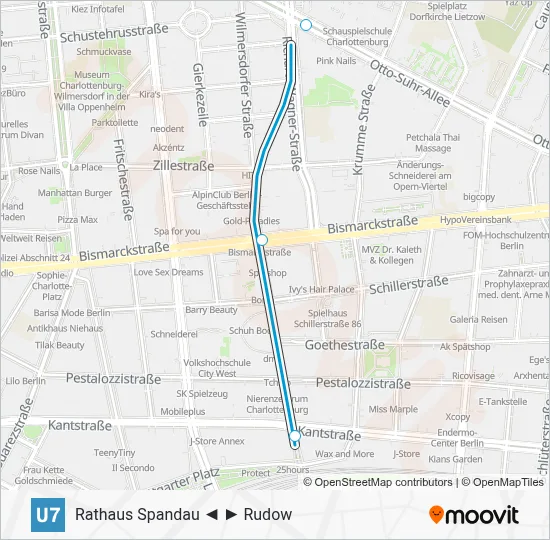 U7 Subway Line Map