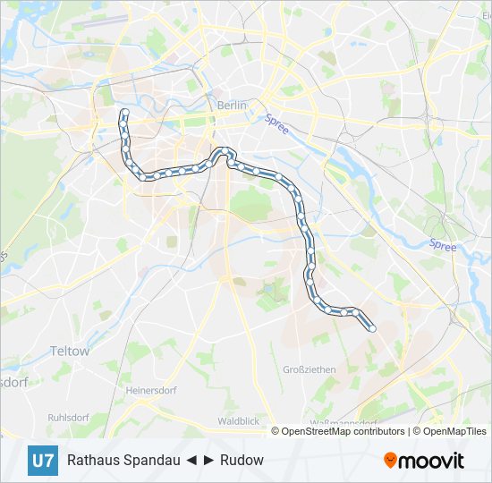 Метро U7: карта маршрута