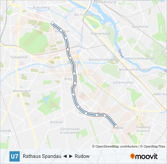 U7 subway Line Map