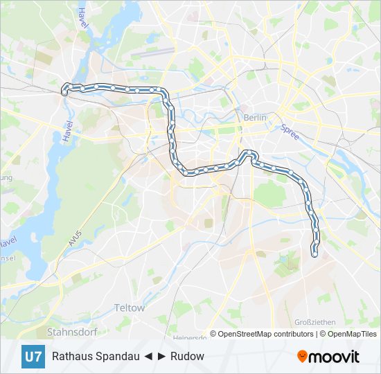 Метро U7: карта маршрута