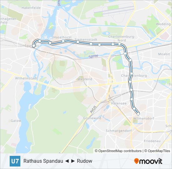U-Bahnlinie U7 Karte