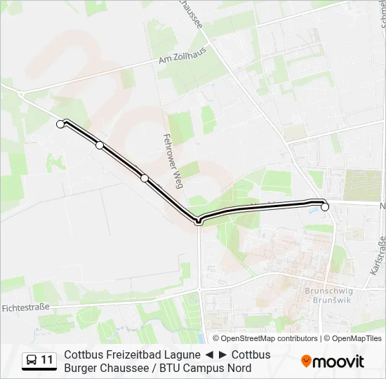 11 Bus Line Map