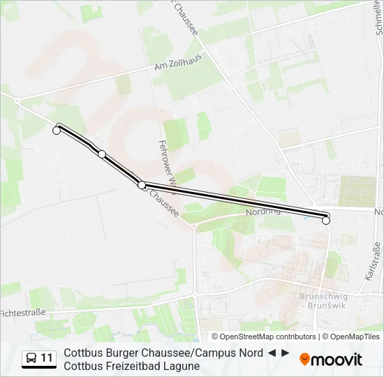 11 Bus Line Map