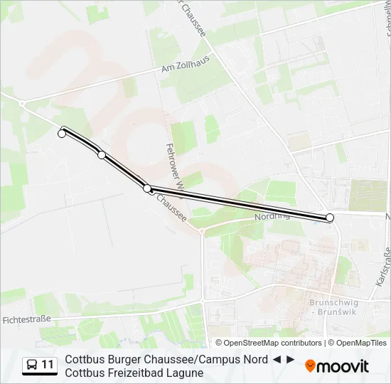 11 Bus Line Map