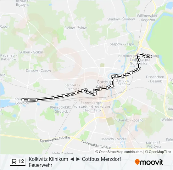 12 Bus Line Map