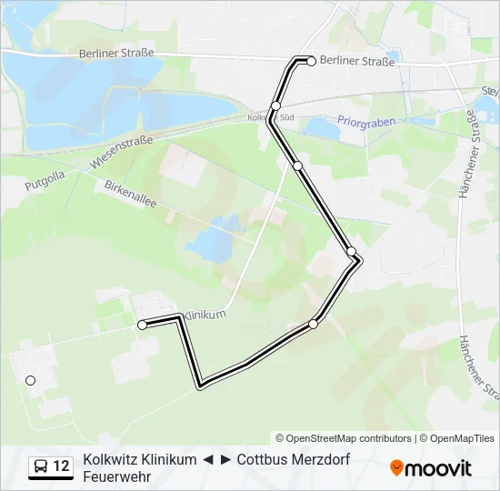 12 Bus Line Map