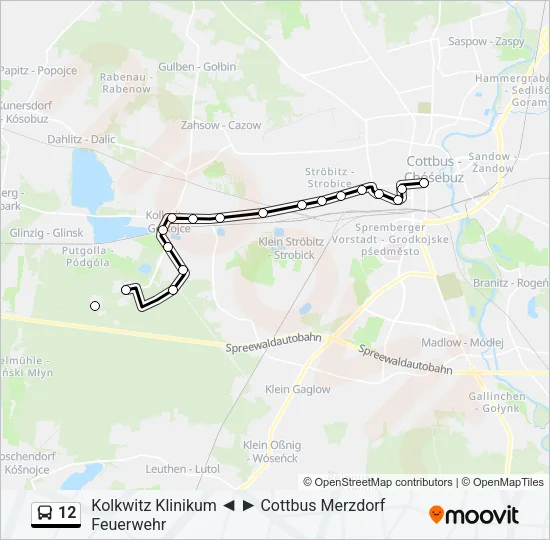 12 Bus Line Map
