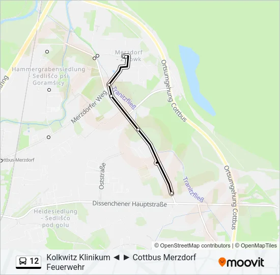 12 Bus Line Map
