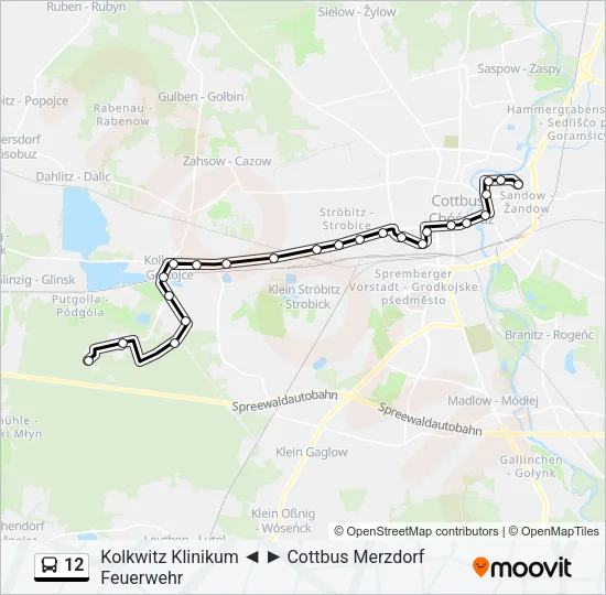 12 Bus Line Map