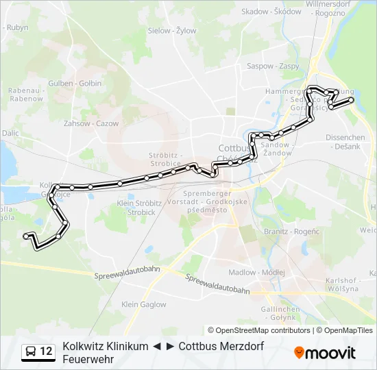 12 Bus Line Map
