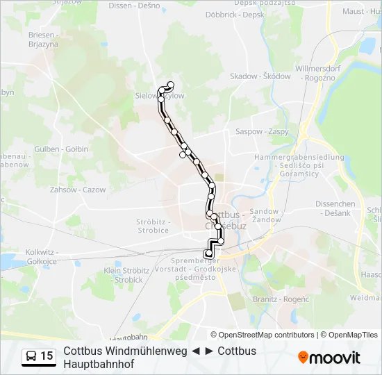 15 Bus Line Map