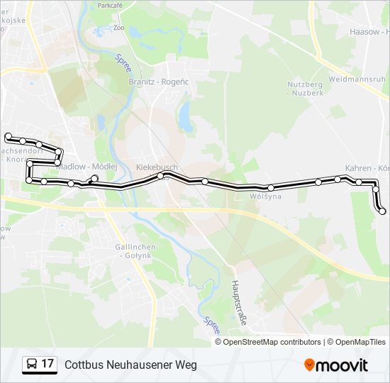 17 bus Line Map