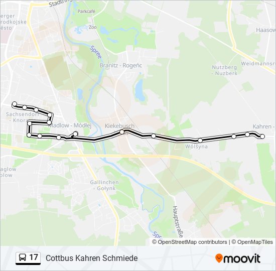 17 bus Line Map