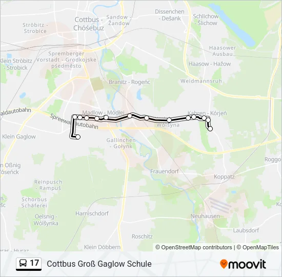 17 Bus Line Map
