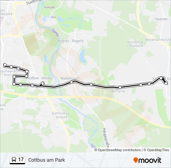 17 bus Line Map