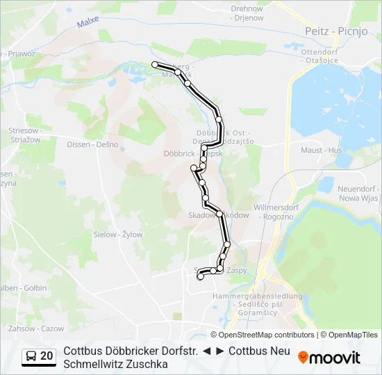 20 Bus Line Map