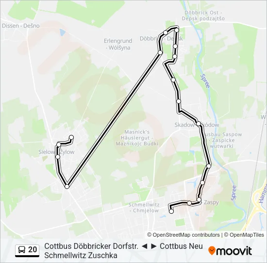 20 Bus Line Map