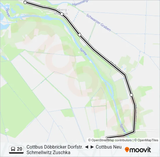 20 Bus Line Map