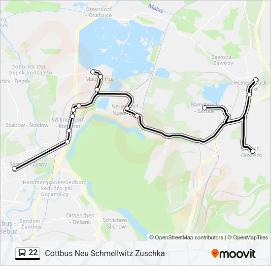 22 Bus Line Map
