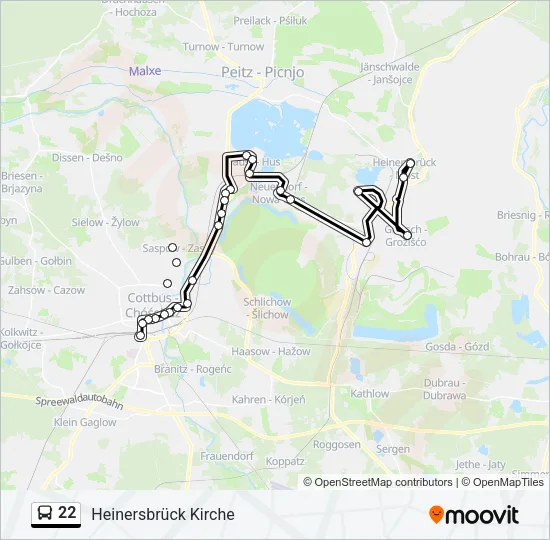 22 Bus Line Map