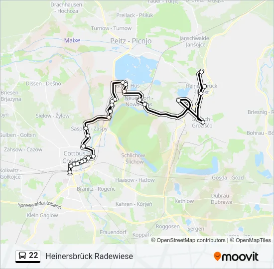 22 Bus Line Map