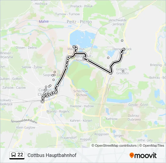 22 Bus Line Map