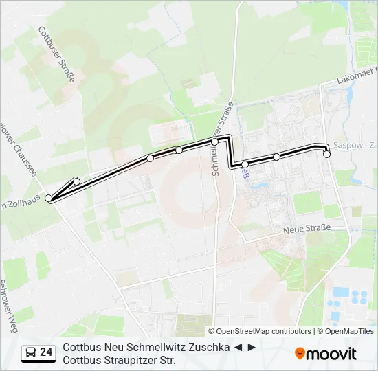 24 Bus Line Map
