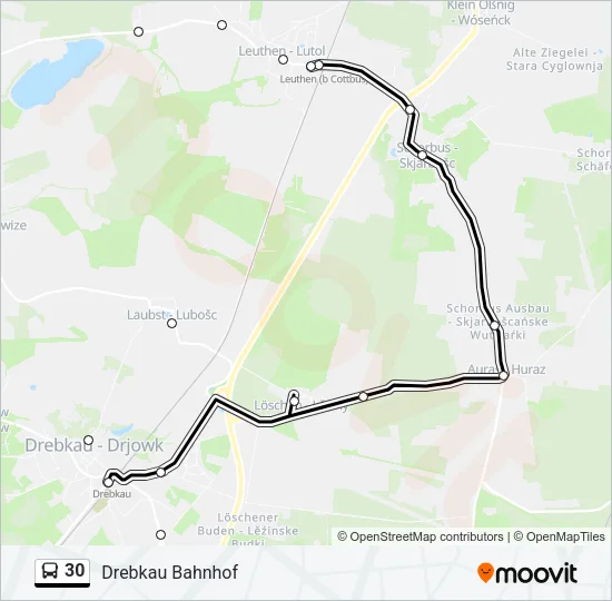 30 Bus Line Map