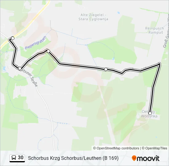 30 Bus Line Map