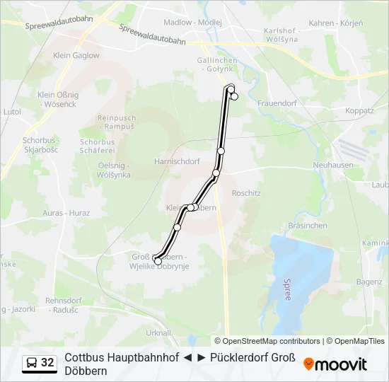32 Bus Line Map